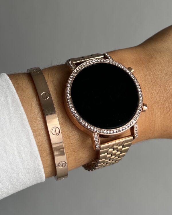 Relógio digital rose gold