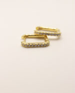 Argolas quadradas em dourado