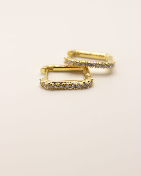Argolas quadradas em dourado