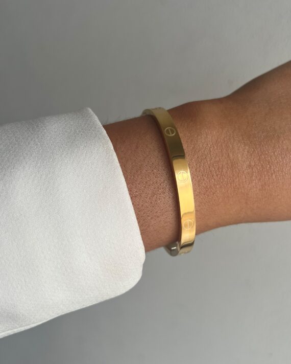 Bracelete sem brilhantes dourada