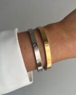 Bracelete sem brilhantes prateada