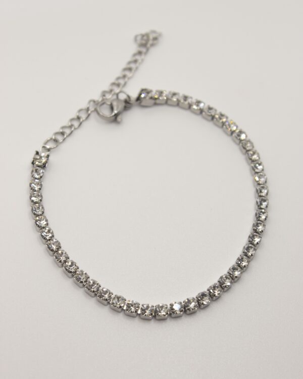 Pulseira brilhantes em prateado