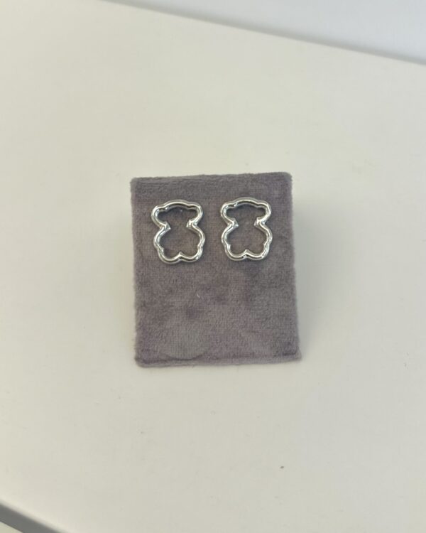 Brincos urso em prateado