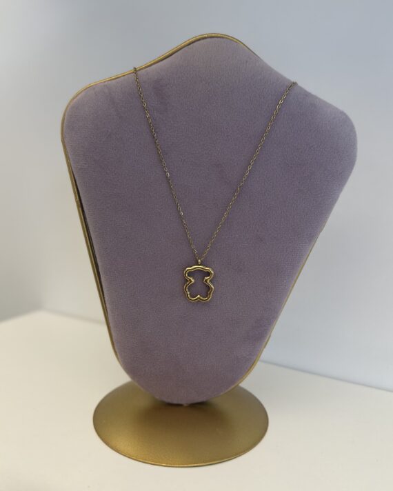 Colar urso em dourado