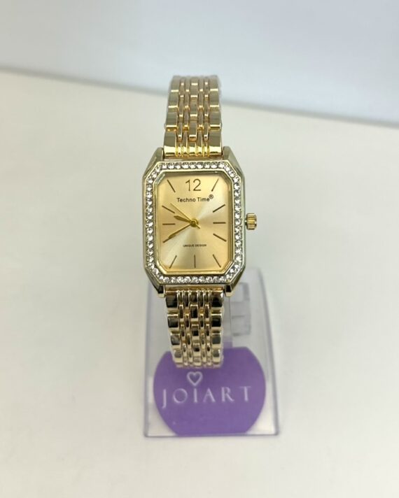 Relógio minimalista dourado