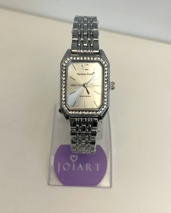 Relógio minimalista prateado