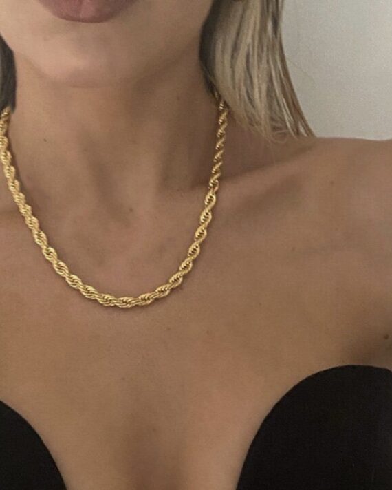 Gargantilha malha torcida