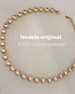 Colar inspiração em dourado ou prateado