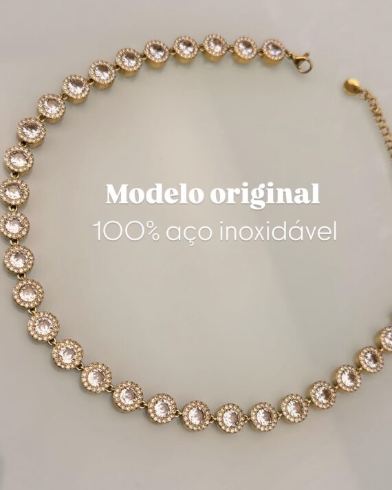 Colar inspiração em dourado ou prateado